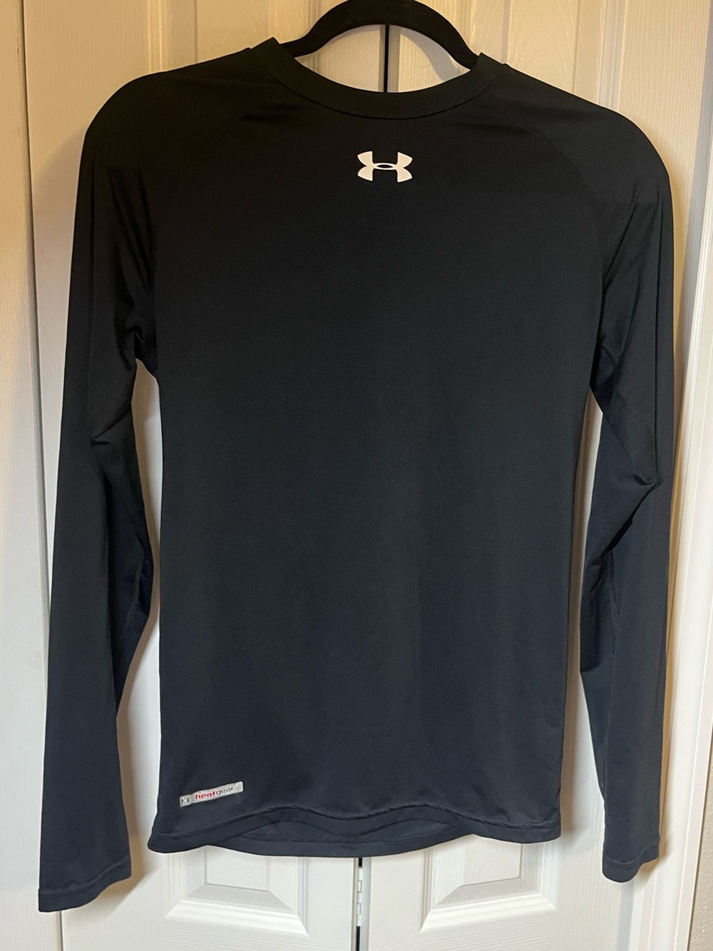 Under Armour Men's HeatGear Compression long sleeve Shirt in black, size Large
